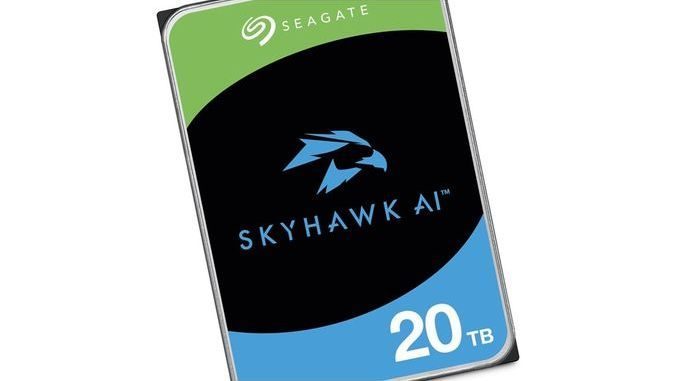 Equipado con el firmware ImagePerfect AI, el disco duro Seagate SkyHawk AI de 20 TB ofrece velocidades de fotogramas sin pérdida mientras maneja cargas de trabajo intensivas. Foto: Seagate