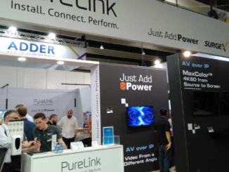 PureLink compartió stand con SurgeX, Just Add Power y HDanywhere para presentar una oferta de productos complementarios en ISE 2022. Foto: SIM