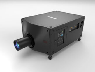 El nuevo proyector 3DLP de láser puro Christie Griffyn 4K35-RGB es ligero, compacto y alcanza 36.500 lúmenes de portencia. Foto: Christie