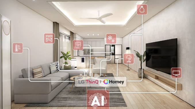 Con la adquisición de Athom, LG aspira a comprender más a fondo los estilos de vida y patrones de uso de los clientes para potenciar el negocio de hogares con IA a través de la app LG ThinQ. Foto: LG