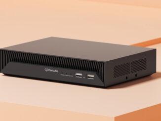 El grabador XRN-426S-1T es un NVR compacto con un disco de estado sólido (SSD) de 1 TB integrado. Foto: Hanwha Vision