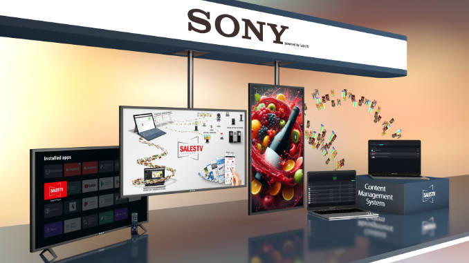 SalesTV utiliza pantallas profesionales Sony BRAVIA para ampliar su oferta en el sector de la señalización digital. Foto: Sony