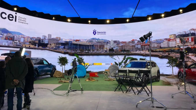 Las pantallas LED VP XR de Alfalite impulsan el nuevo Coruña Estudio Inmersivo (CEI), mayor plató de producción virtual de España. Foto: Alfalite