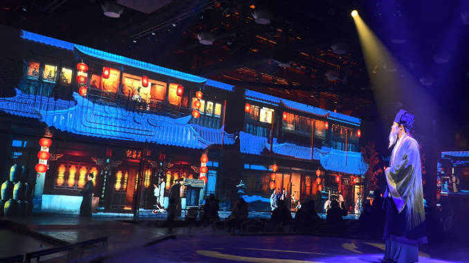 Balada de Chu, una representación teatral inmersiva que fusiona historia y tecnología apoyándose en más de 50 proyectores láser 1DLP de Christie. Foto: Christie