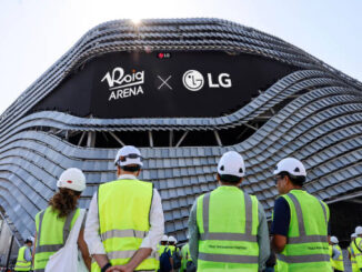 LG equipa el Roig Arena con el videomarcador con mayor resolución de Europa, Ribbon LED y pantallas OLED transparentes. Foto: LG