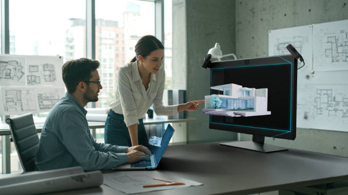 Sony y Ameria anuncian su colaboración para ofrecer una de las primeras soluciones integrales de visualización inmersiva 3D controlada por gestos, para el comercio minorista, las empresas y la educación. Foto: Sony Pro