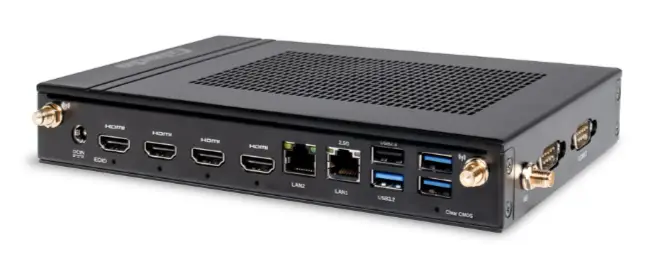 El equipo dispone de seis puertos USB, cinco USB 3.2 Gen2 y uno USB 2.0, un puerto COM RS232 ampliable opcionalmente a dos, dos conexiones LAN y conectividad móvil 3G, 4G o 5G. Foto: Concept International España